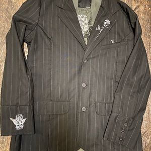 Black Pinstripe Hurley Jacket